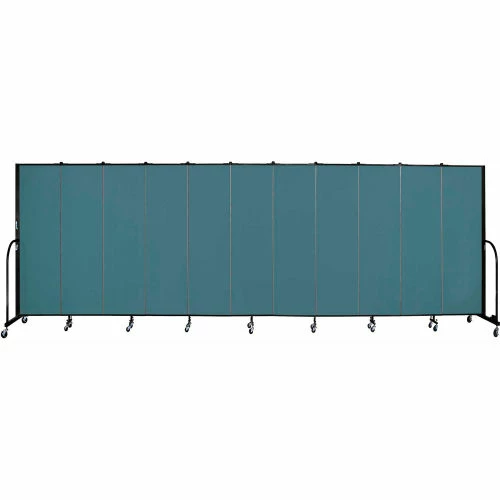 Screenflex 11 Panel Portable Room Divider, 6'8"H x 20'5"W, Fabric Color: Lake