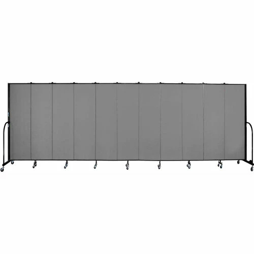 Screenflex 11 Panel Portable Room Divider, 6'8"H x 20'5"W, Fabric Color: Stone