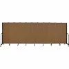 Screenflex 11 Panel Portable Room Divider, 6'8"H x 20'5"W, Fabric Color: Walnut