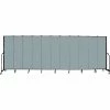 Screenflex 11 Panel Portable Room Divider, 6'8"H x 20'5"W, Fabric Color: Grey Stone