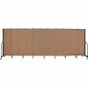 Screenflex 11 Panel Portable Room Divider, 6'8"H x 20'5"W, Fabric Color: Beech