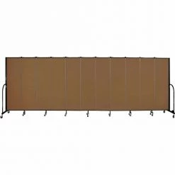 Screenflex 11 Panel Portable Room Divider, 6'8"H x 20'5"W, Fabric Color: Oatmeal