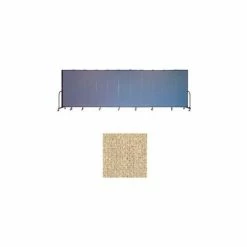 Screenflex 11 Panel Portable Room Divider, 6'8"H x 20'5"W, Vinyl Color: Sandalwood