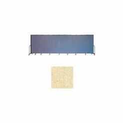 Screenflex 11 Panel Portable Room Divider, 6'8"H x 20'5"W, Vinyl Color: Hazelnut