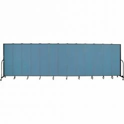 Screenflex 13 Panel Portable Room Divider, 6'8"H x 24'1"W, Fabric Color: Summer Blue
