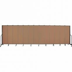 Screenflex 13 Panel Portable Room Divider, 6'8"H x 24'1"W, Fabric Color: Beech