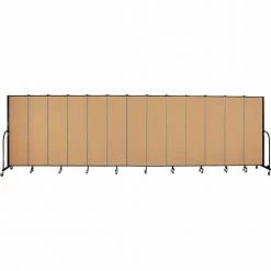 Screenflex 13 Panel Portable Room Divider, 6'8"H x 24'1"W, Fabric Color: Sand