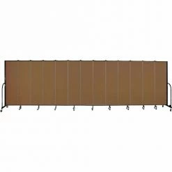 Screenflex 13 Panel Portable Room Divider, 6'8"H x 24'1"W, Fabric Color: Oatmeal