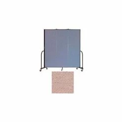 Screenflex 3 Panel Portable Room Divider, 6'8"H x 5'9"W, Vinyl Color: Raspberry Mist