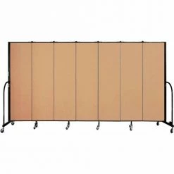 Screenflex 7 Panel Portable Room Divider, 6'8"H x 13'1"W, Fabric Color: Desert