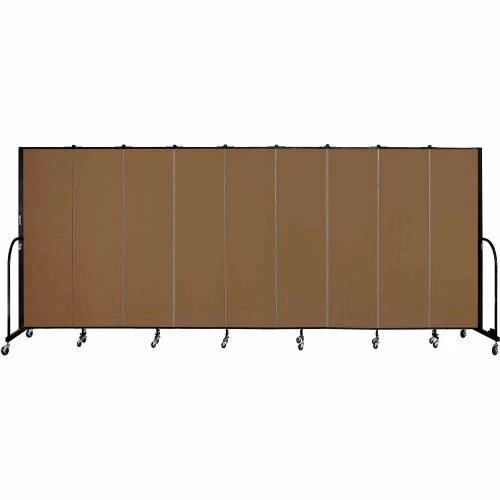 Screenflex 9 Panel Portable Room Divider, 6'8"H x 16'9"W, Fabric Color: Oatmeal