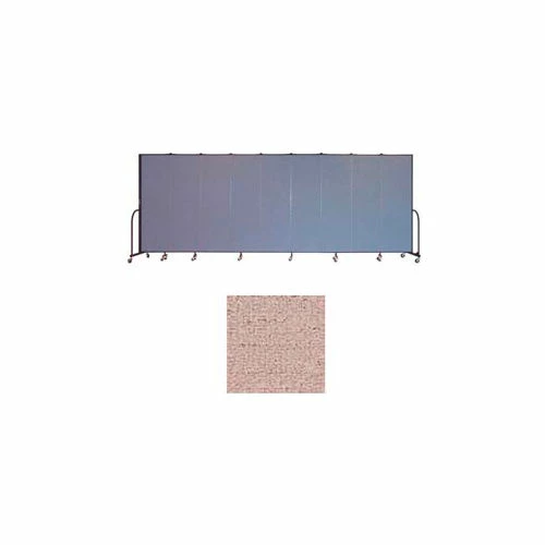 Screenflex 9 Panel Portable Room Divider, 6'8"H x 16'9"W, Vinyl Color: Raspberry Mist