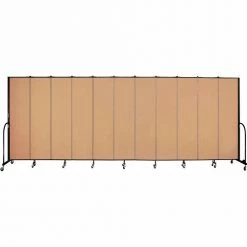 Screenflex 11 Panel Portable Room Divider, 7'4"H x 20'5"W, Fabric Color: Desert