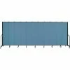 Screenflex 11 Panel Portable Room Divider, 7'4"H x 20'5"W, Fabric Color: Summer Blue