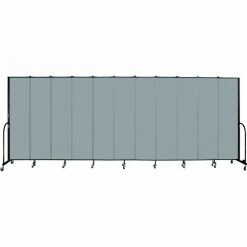 Screenflex 11 Panel Portable Room Divider, 7'4"H x 20'5"W, Fabric Color: Grey Stone