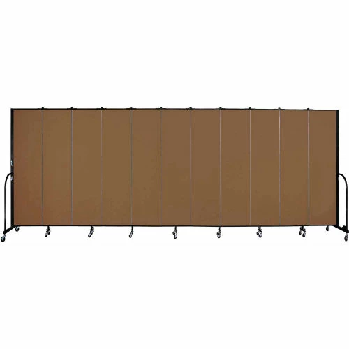 Screenflex 11 Panel Portable Room Divider, 7'4"H x 20'5"W, Fabric Color: Oatmeal