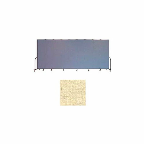 Screenflex 11 Panel Portable Room Divider, 7'4"H x 20'5"W, Vinyl Color: Hazelnut