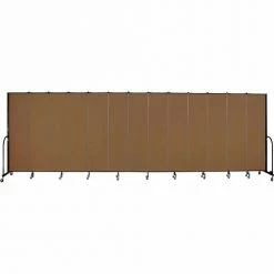 Screenflex 13 Panel Portable Room Divider, 7'4"H x 24'1"W, Fabric Color: Oatmeal