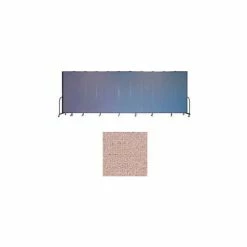 Screenflex 13 Panel Portable Room Divider, 7'4"H x 24'1"W, Vinyl Color: Raspberry Mist