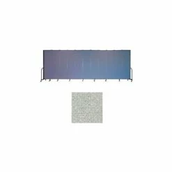 Screenflex 13 Panel Portable Room Divider, 7'4"H x 24'1"W, Vinyl Color: Mint