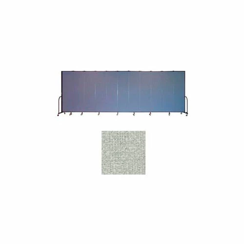 Screenflex 13 Panel Portable Room Divider, 7'4"H x 24'1"W, Vinyl Color: Mint