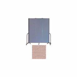 Screenflex 3 Panel Portable Room Divider, 7'4"H x 5'9"W, Vinyl Color: Raspberry Mist