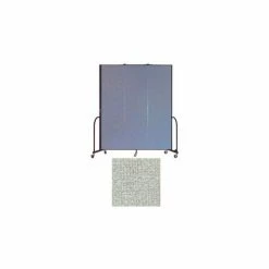 Screenflex 3 Panel Portable Room Divider, 7'4"H x 5'9"W, Vinyl Color: Mint