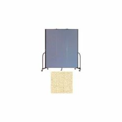 Screenflex 3 Panel Portable Room Divider, 7'4"H x 5'9"W, Vinyl Color: Hazelnut