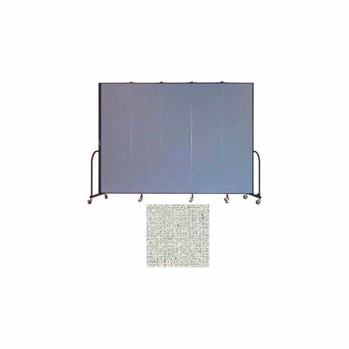 Screenflex 5 Panel Portable Room Divider, 7'4"H x 9'5"W, Vinyl Color: Granite