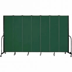 Screenflex 7 Panel Portable Room Divider, 7'4"H x 13'1"W, Fabric Color: Mallard