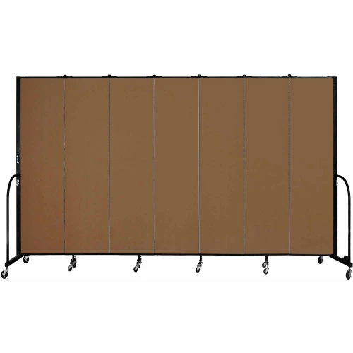 Screenflex 7 Panel Portable Room Divider, 7'4"H x 13'1"W, Fabric Color: Oatmeal