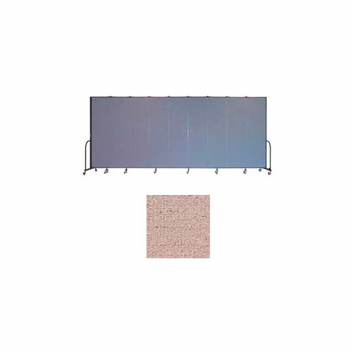 Screenflex 9 Panel Portable Room Divider, 7'4"H x 16'9"W, Vinyl Color: Raspberry Mist