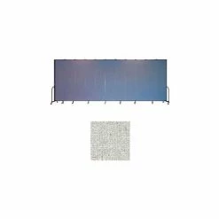 Screenflex 11 Panel Portable Room Divider, 8'H x 20'5"W, Vinyl Color: Granite