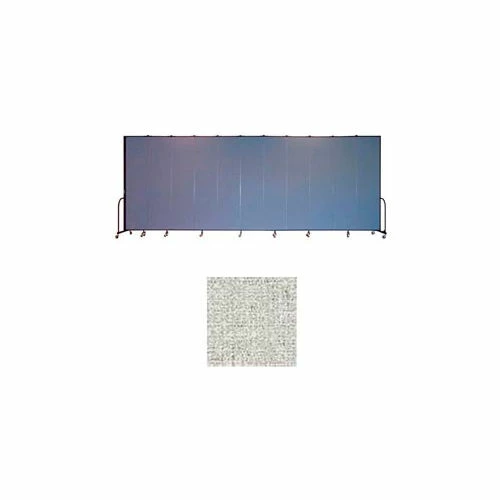 Screenflex 11 Panel Portable Room Divider, 8'H x 20'5"W, Vinyl Color: Granite