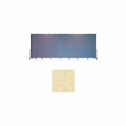 Screenflex 11 Panel Portable Room Divider, 8'H x 20'5"W, Vinyl Color: Hazelnut