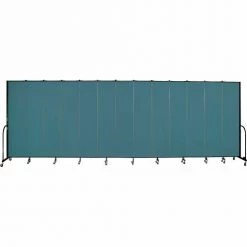 Screenflex 13 Panel Portable Room Divider, 8'H x 24'1"W, Fabric Color: Lake