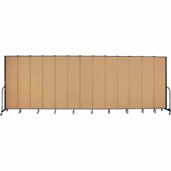 Screenflex 13 Panel Portable Room Divider, 8'H x 24'1"W, Fabric Color: Sand