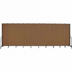 Screenflex 13 Panel Portable Room Divider, 8'H x 24'1"W, Fabric Color: Oatmeal