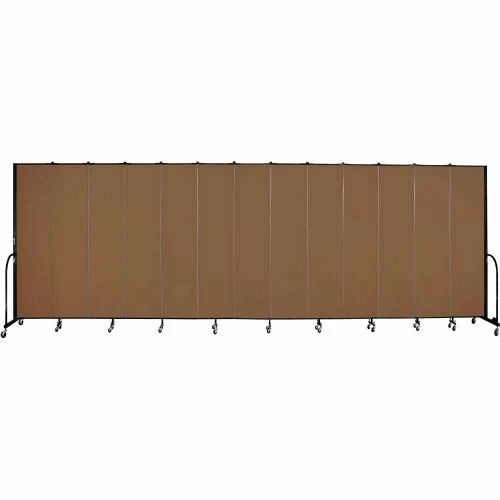 Screenflex 13 Panel Portable Room Divider, 8'H x 24'1"W, Fabric Color: Oatmeal