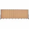 Screenflex 13 Panel Portable Room Divider, 8'H x 24'1"W, Fabric Color: Wheat