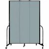 Screenflex 3 Panel Portable Room Divider, 8'H x 5'9"W, Fabric Color: Grey Stone