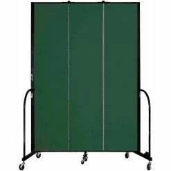 Screenflex 3 Panel Portable Room Divider, 8'H x 5'9"W, Fabric Color: Green