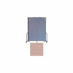 Screenflex 3 Panel Portable Room Divider, 8'H x 5'9"W, Vinyl Color: Raspberry Mist