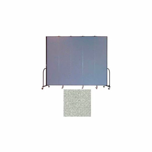 Screenflex 5 Panel Portable Room Divider, 8'H x 9'5"W, Vinyl Color: Mint