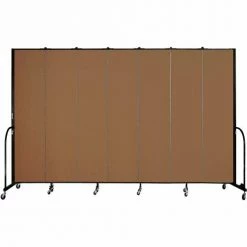 Screenflex 7 Panel Portable Room Divider, 8'H x 13'1"W, Fabric Color: Oatmeal