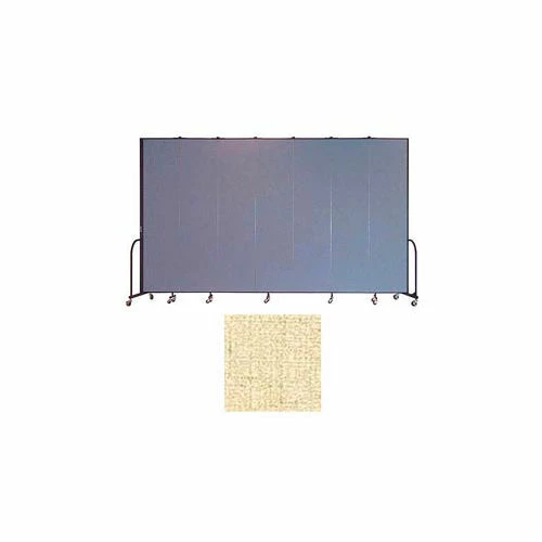 Screenflex 7 Panel Portable Room Divider, 8'H x 13'1"W, Vinyl Color: Hazelnut