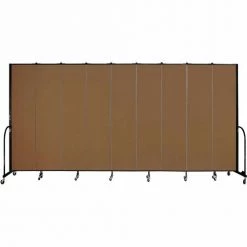 Screenflex 9 Panel Portable Room Divider, 8'H x 16'9"W, Fabric Color: Oatmeal