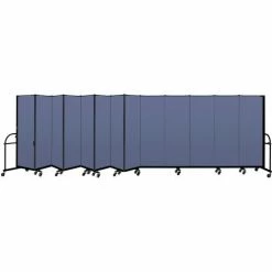 Screenflex 13 PanelHeavy Duty Portable Room Divider - 6'H x 24' 1"W - Fabric Color: Blue
