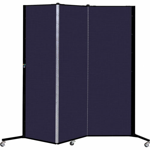 Screenflex Healthflex Portable Medical Privacy Screen, 3-Panel, Navy