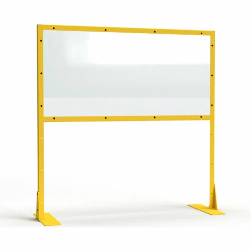 StrongHold® Clearview Polycarbonate Industrial Work Station Partition, 72"Wx72"H, 36" Clearance